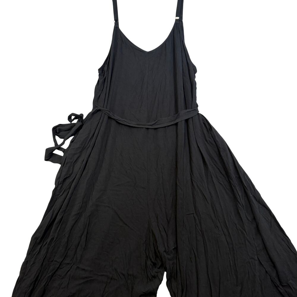 Torrid Women's Black Rayon Slub Easy Culotte Jumpsuit - Size 5/5X - NWT